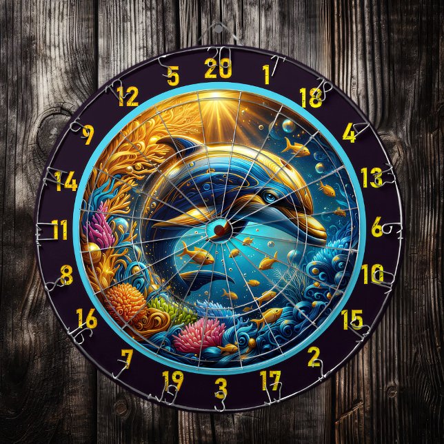 Cible De Fléchettes Jouer Dauphins Dartboard : Game Room Star (Créateur téléchargé)
