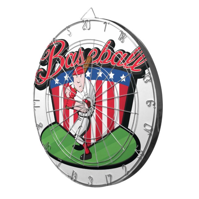 Cible De Fléchettes Joueur de baseball (Devant droit)