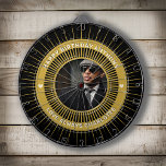 Cible De Fléchettes Joyeux Anniversaire Photo Gold Black Modern Custom<br><div class="desc">Happy Birthday Photo Gold Black Modern Personnalize Cible de flechettes est un élégant à accrocher et jouer avec dans votre maison avec la famille et les amis ou à donner à cette personne spéciale dans votre vie pour leur souhaiter un joyeux anniversaire. Personnalisez-le avec votre photo et vos informations.</div>