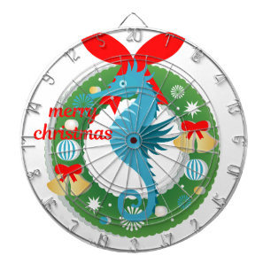 Cible De Fléchettes joyeux cheval de noël