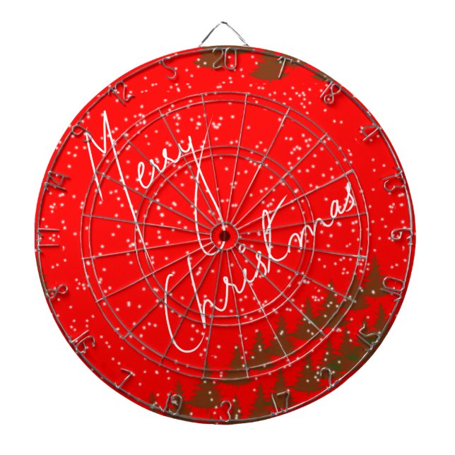 Cible De Fléchettes Joyeux Noël Dessiné à la Main (Devant)