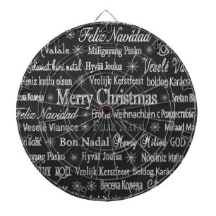 Cible De Fléchettes Joyeux Noël en différentes langues