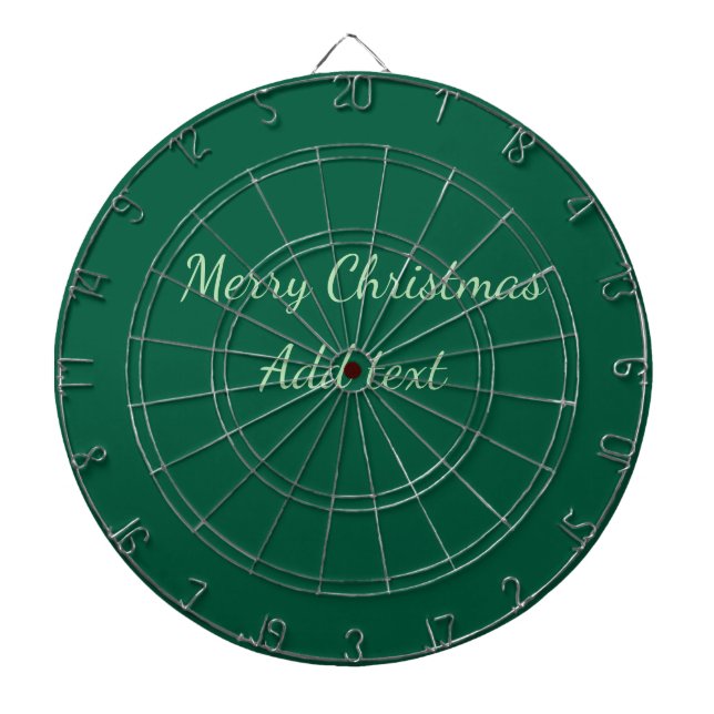 Cible De Fléchettes Joyeux Noël vert plaine solo arrière - plan vacanc (Devant)