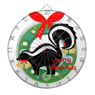 Cible De Fléchettes joyeux skunk de noël