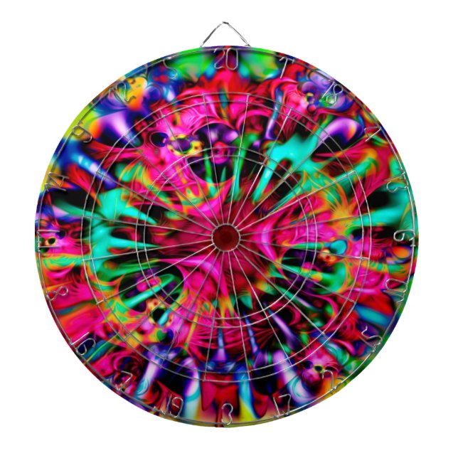 Cible De Fléchettes Kaleidoscope Apophyse Fractal Art - I (Devant)