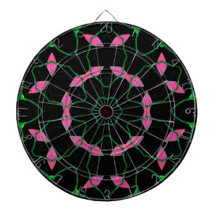 Cible De Fléchettes Kaleidoscope Émeraude et Rose