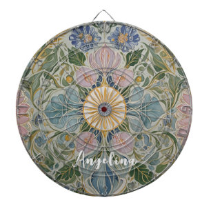 Cible De Fléchettes Kaleidoscope floral Personnalisé