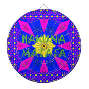 Cible De Fléchettes Kaleidoscope vibrant : Hakuna Matata Beaucoup d'am