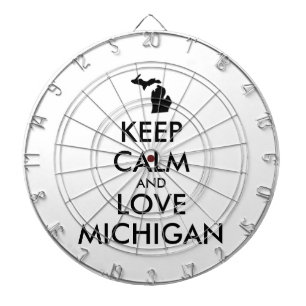 Cible De Fléchettes KEEP CALM et LOVE MICHIGAN