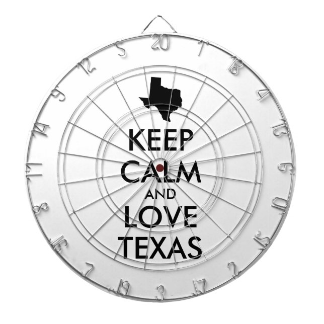 Cible De Fléchettes KEEP CALM et LOVE TEXAS personnalisables (Devant)