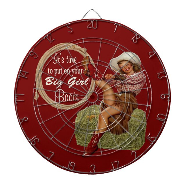 Cible De Fléchettes La cow-girl vous a mis dessus de grandes bottes (Devant)