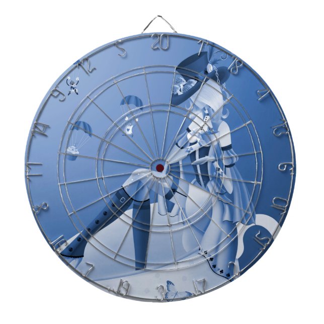 Cible De Fléchettes La dame haïe dans le tableau noir de Teacup (Devant)