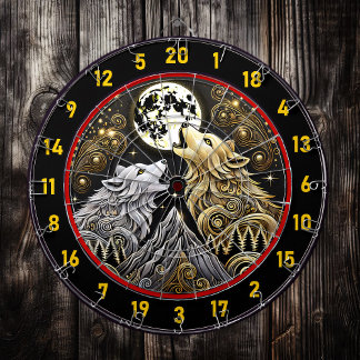 Cible De Fléchettes La Howl de Wolf représente la force et la liberté