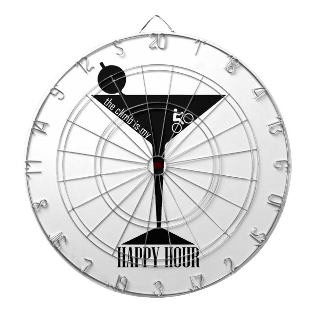 Cible De Fléchettes La Montée Est Mon Heureuse Heure (Devant)