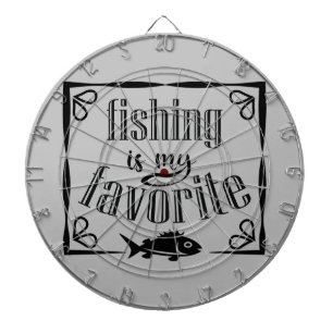 Cible De Fléchettes La pêche est ma citation préférée
