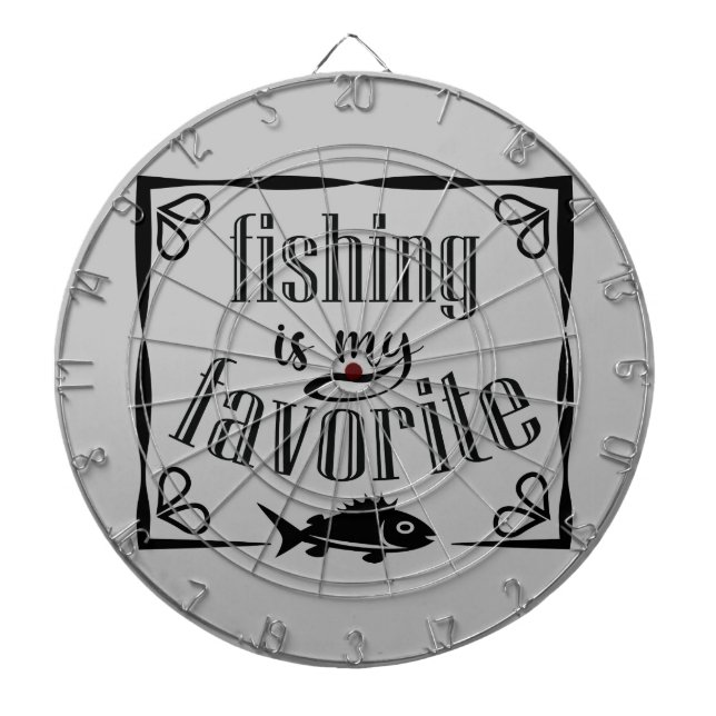 Cible De Fléchettes La pêche est ma citation préférée (Devant)