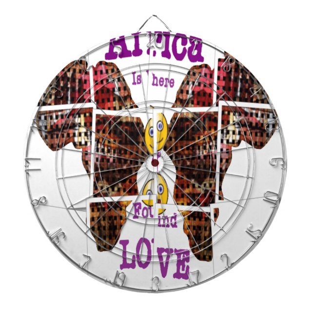 Cible De Fléchettes L'Afrique c'est là que j'ai trouvé l'amour (Devant)