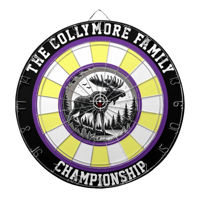 Cible De Fléchettes L'art ciblé de la forêt d'orignaux (Devant)