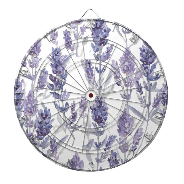 Cible De Fléchettes Lavender Fields | Purple Watercolor Flower Pattern (Devant)