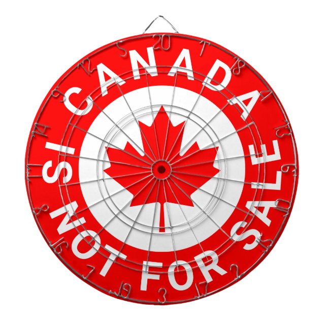 Cible De Fléchettes Le Canada n'est pas à vendre typographie érable ro (Devant)