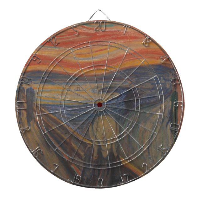 Cible De Fléchettes Le Cri de la nature par Edvard Munch 1893 (Devant)