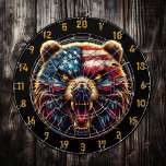 Cible De Fléchettes Le jeu de l'ours le plus audacieux du patriote<br><div class="desc">1. Introduisant un centre frappant pour votre grotte ou pavillon de chasse homme, ce magnifique dart affiche un design captivant qui marie l'allure sauvage avec une touche de patriotisme. L'image d'un ours grizzli majestueux, rendu dans des détails étonnants, attire l'attention et évoque un sentiment d'aventure et de force. Autour de...</div>