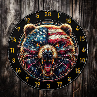 Cible De Fléchettes Le jeu de l'ours le plus audacieux du patriote