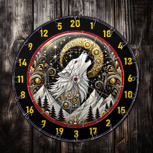 Cible De Fléchettes Le Loup blanc solitaire fait écho à la résistance