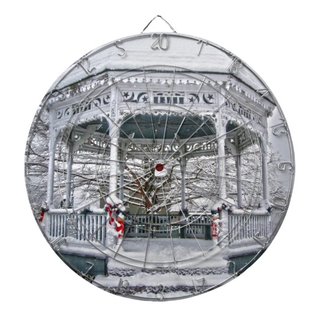 Cible De Fléchettes Le palais de justice Gazebo dans la neige (Devant)