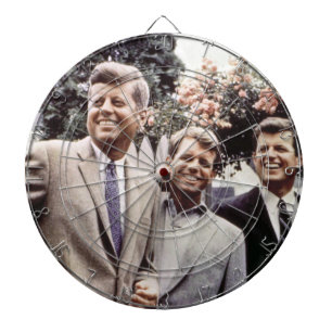 Cible De Fléchettes Le président américain John Kennedy & Robert & Ted