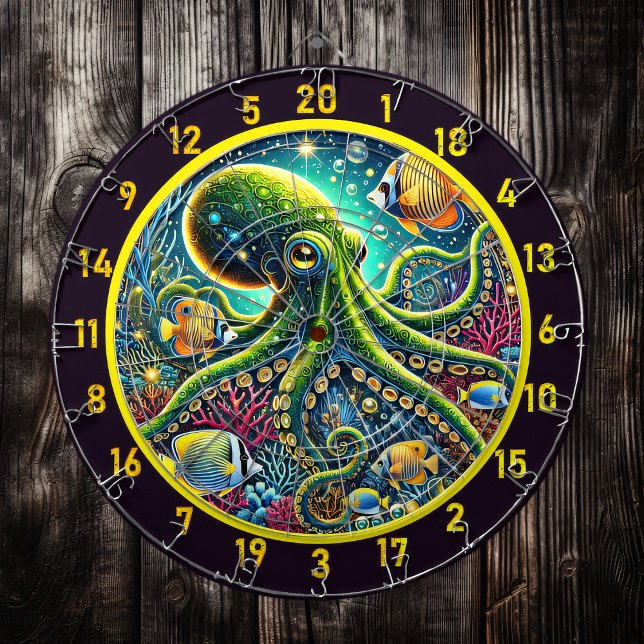 Cible De Fléchettes Le récif majestueux d'Octopus (Créateur téléchargé)