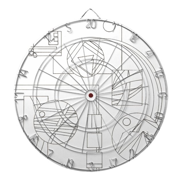 Cible De Fléchettes Le rêve de l'architecte Bauhaus deux-modernes Art  (Devant)