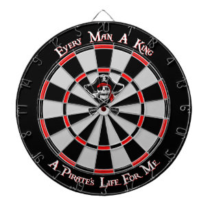 Cible De Fléchettes Le Roi Dartboard de pirate