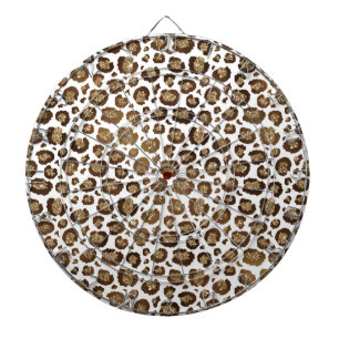 Cible De Fléchettes Leopard Spots Animaux sauvages Parties scintillant