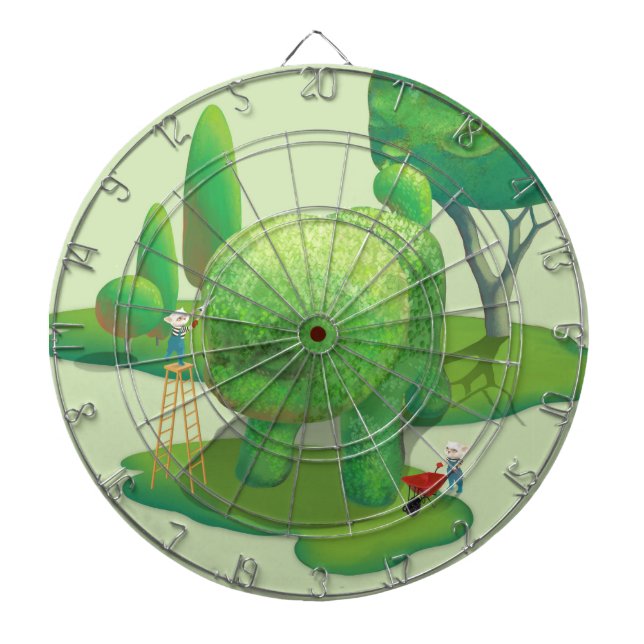 Cible De Fléchettes Les jardiniers de chats et les animaux verts (Devant)