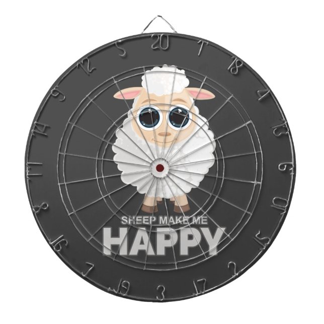 Cible De Fléchettes Les moutons me rendent heureux (Devant)