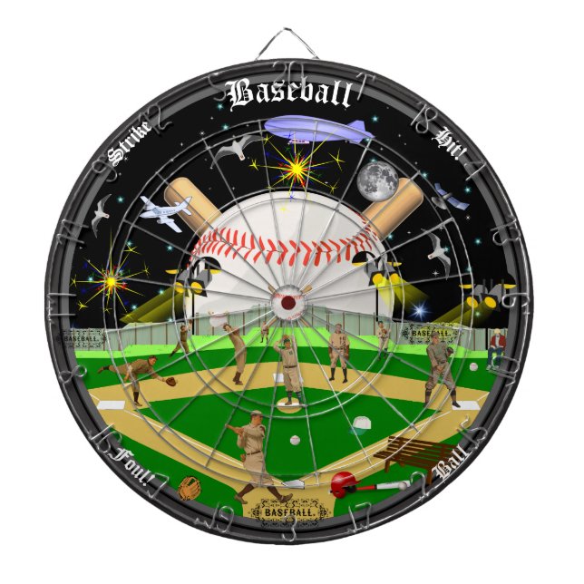 Cible De Fléchettes Les nuits étoilées de terrain de base-ball V. 2 (Devant)