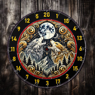 Cible De Fléchettes L'Esprit Du Loup Luit Le Jeu