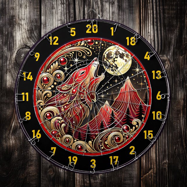 Cible De Fléchettes L'Esprit Du Loup Luit Le Jeu (Créateur téléchargé)