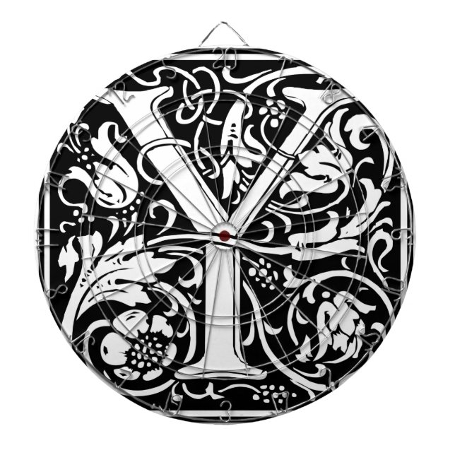 Cible De Fléchettes Lettre Y Monogramme médiéval Art Nouveau (Devant)