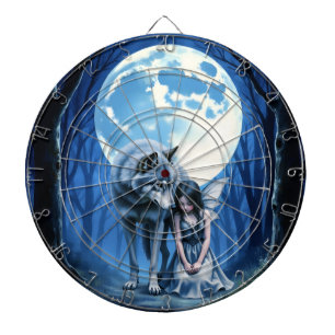 Cible De Fléchettes Lien sous la Lune – Le Loup et la Fée Gothique.
