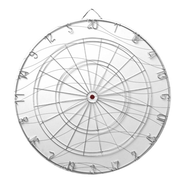Cible De Fléchettes Lignes graphiques ondulées modernes, simples, chic (Devant)