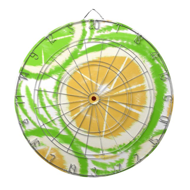 Cible De Fléchettes Lime de citron Léonade Swirl Tie Dye (Devant)