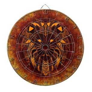 Cible De Fléchettes Lion animal sauvage abstrait