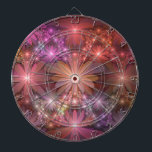 Cible De Fléchettes Lit De Fleurs Coloré brillant Abstrait Fractage Ar<br><div class="desc">Un lit de fleurs d'imaginaire brillantes,  une oeuvre d'art florale lumineuse unique. Conception pour votre tableau de bord et plus encore.</div>