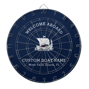 Cible De Fléchettes Logo de bateau de capitaine personnalisé Navire Na