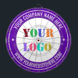 Cible De Fléchettes Logo de l'entreprise personnalisée et cadeau de Ci<br><div class="desc">Couleurs et polices personnalisées - Concevez vos propres tableaux de bord avec simple personnalisation de votre entreprise Logo et nom Site Web ou texte personnalisé Design professionnel Promotionnel Cible de flechettes / Cadeau - Ajouter votre logo - Image ou photo - QR Code / Nom - Entreprise / Site Web...</div>