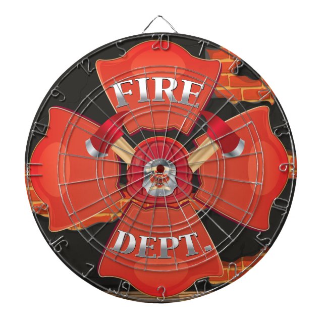 Cible De Fléchettes Logo des pompiers (Devant)