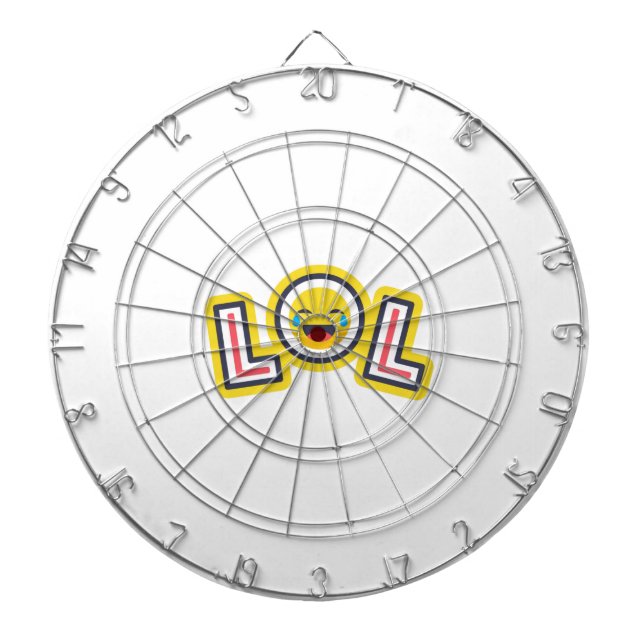 Cible De Fléchettes LOL Emoji Custom Dartboard - Fun Laugh Out Loud  (Devant)