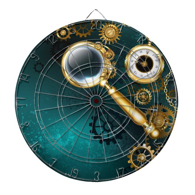 Cible De Fléchettes Loupe en style Steampunk (Devant)